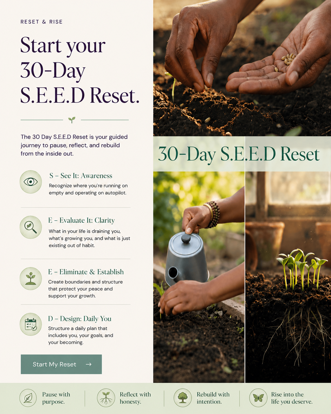30-Day S.E.E.D Reset: Move beyond survival mode.