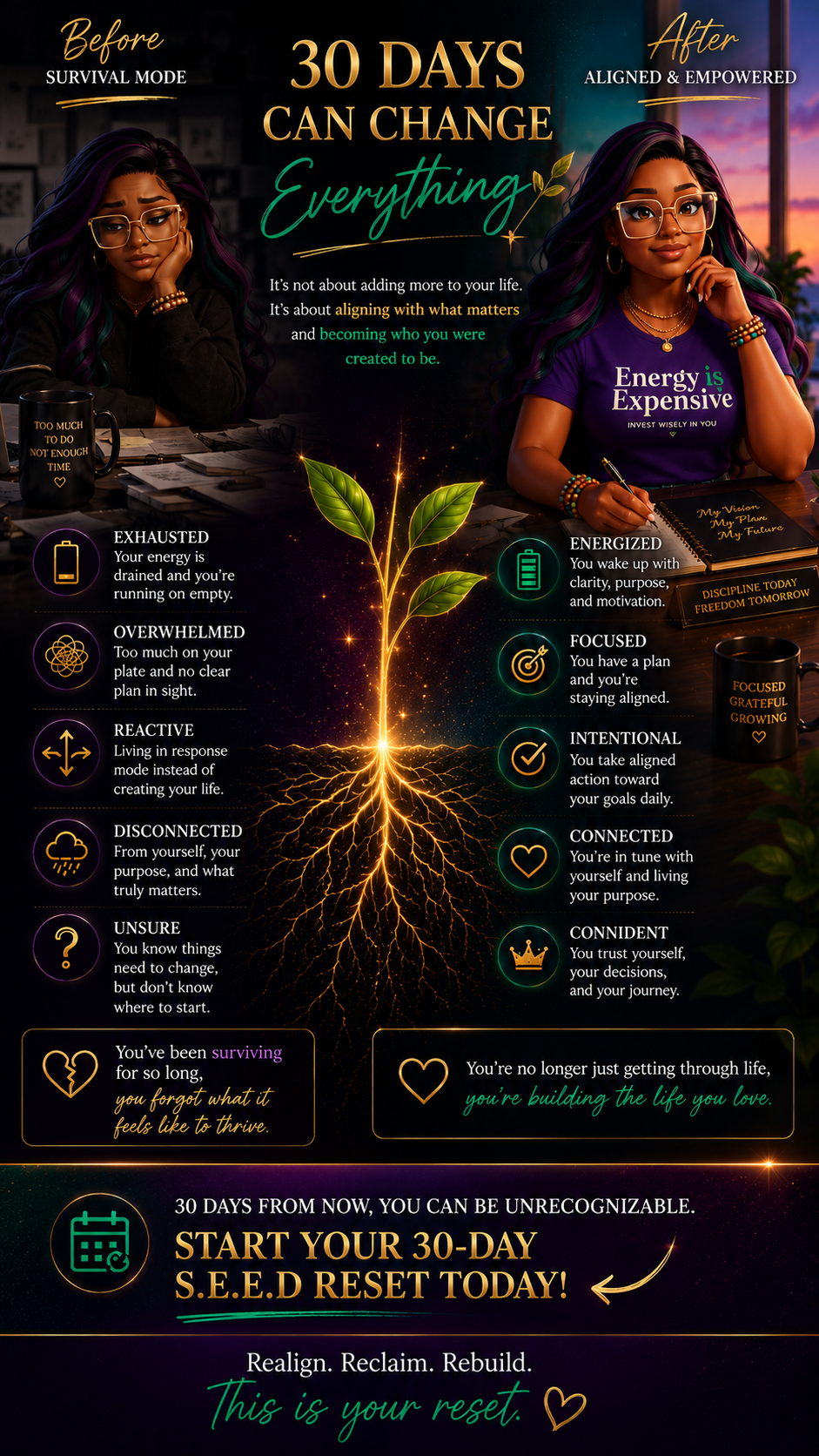 30-Day S.E.E.D Reset: Move beyond survival mode.